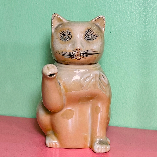 80sヴィンテージ猫さんティーポット